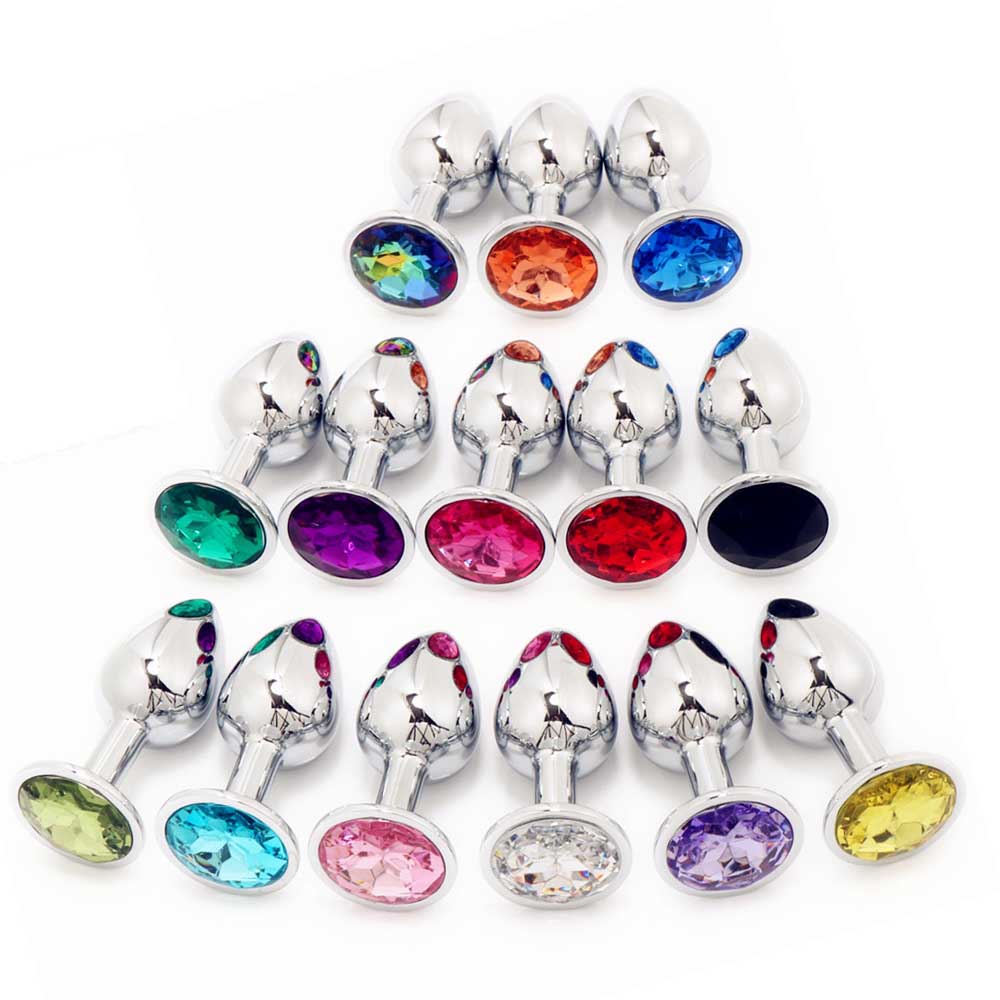 Diamond Metal Butt Plug with Round Base - Tarisss Sex Toy Store