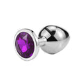 Diamond Metal Butt Plug with Round Base - Tarisss Sex Toy Store