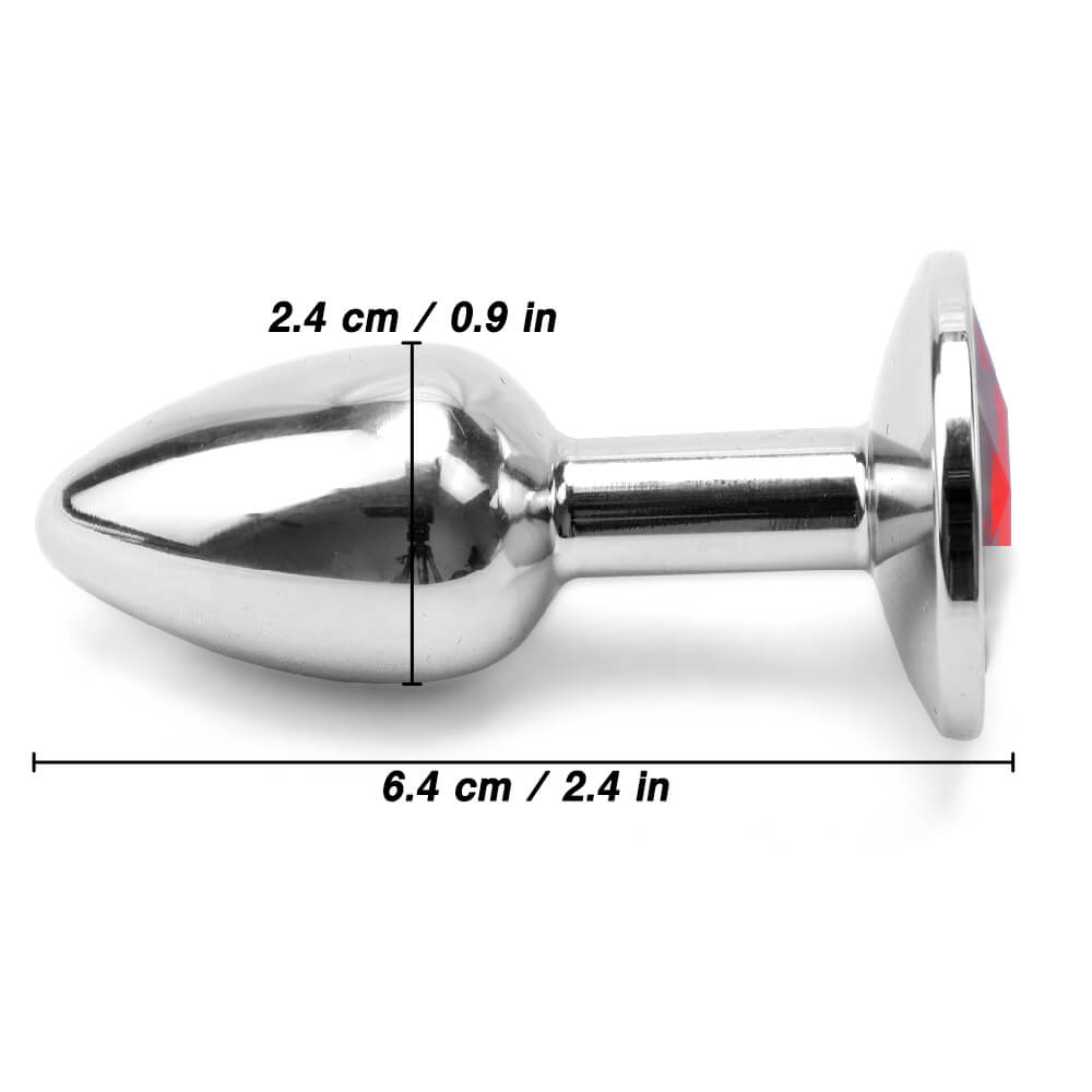 Diamond Metal Butt Plug with Round Base - Tarisss Sex Toy Store