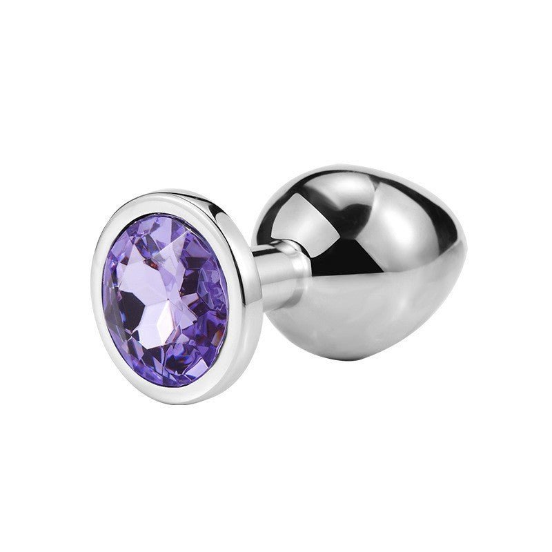 Diamond Metal Butt Plug with Round Base - Tarisss Sex Toy Store
