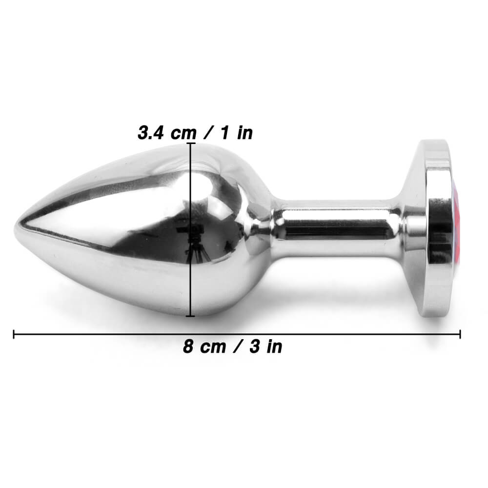 Diamond Metal Butt Plug with Round Base - Tarisss Sex Toy Store