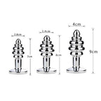 Diamond Metal Butt Plug with Threaded Design - Tarisss Sex Toy Store