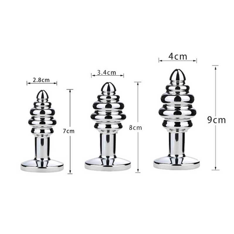 Diamond Metal Butt Plug with Threaded Design - Tarisss Sex Toy Store