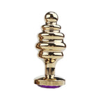 Diamond Metal Butt Plug with Threaded Design - Tarisss Sex Toy Store