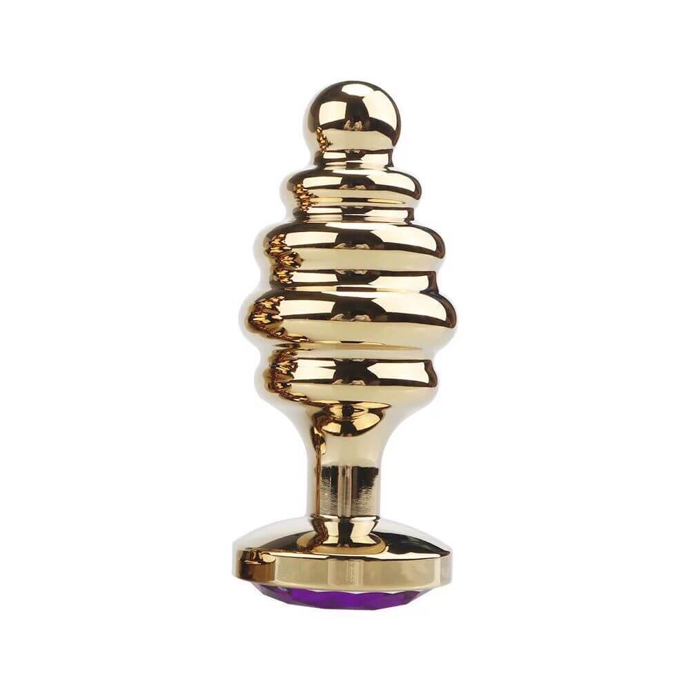 Diamond Metal Butt Plug with Threaded Design - Tarisss Sex Toy Store