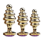 Diamond Metal Butt Plug with Threaded Design - Tarisss Sex Toy Store
