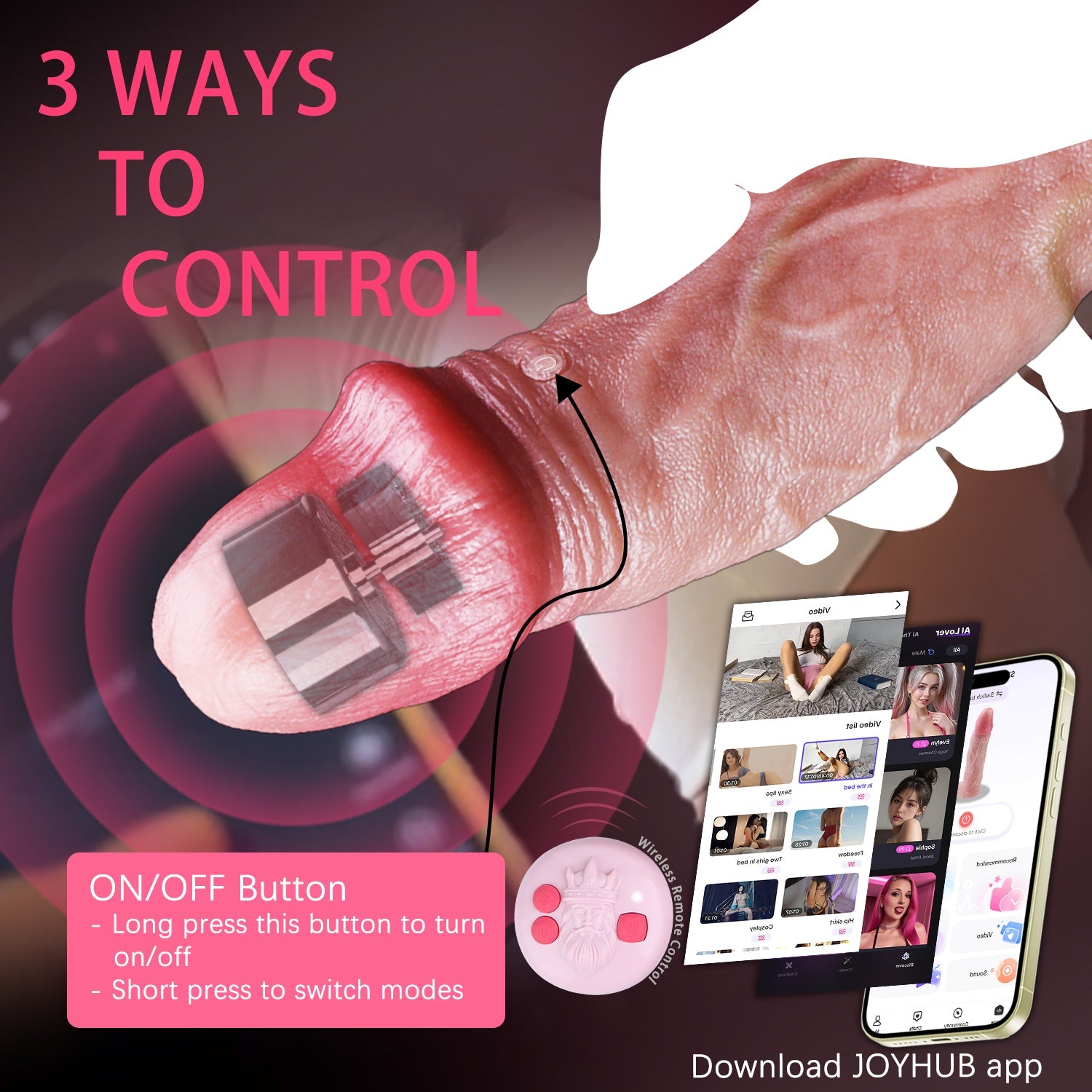 Realistic Vibrating Cock Extender Sleeve  — Platinum Silicone Penis Extender for Couples