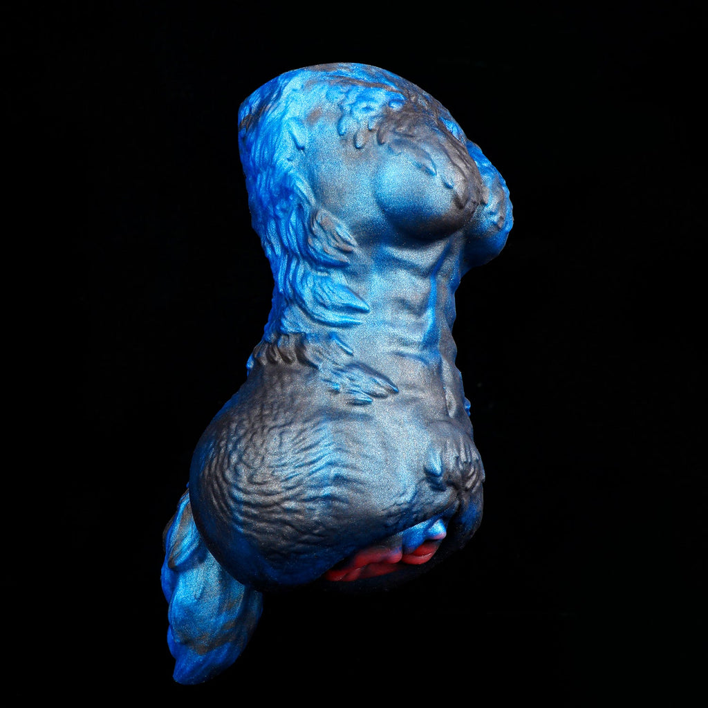 Dark Wolf-Girl Alien Torso Pocket Pussy – Dual-Channel | Ultra-Soft Platinum Silicone | Fantasy Male Masturbator