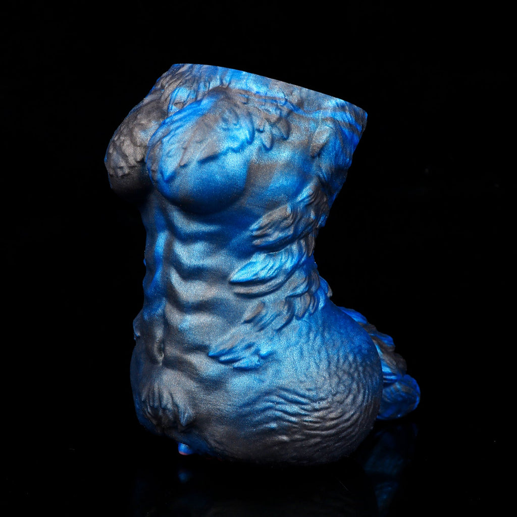 Dark Wolf-Girl Alien Torso Pocket Pussy – Dual-Channel | Ultra-Soft Platinum Silicone | Fantasy Male Masturbator