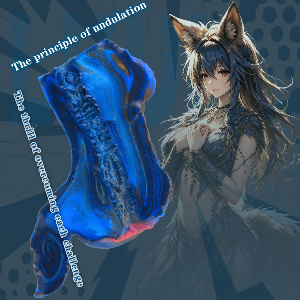 Dark Wolf-Girl Alien Torso Pocket Pussy – Dual-Channel | Ultra-Soft Platinum Silicone | Fantasy Male Masturbator