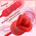 Double End Dildo Thrusting Clitoral Vibrator - G-spot Clit Stimulator Oral Sex Toys for Women Gift