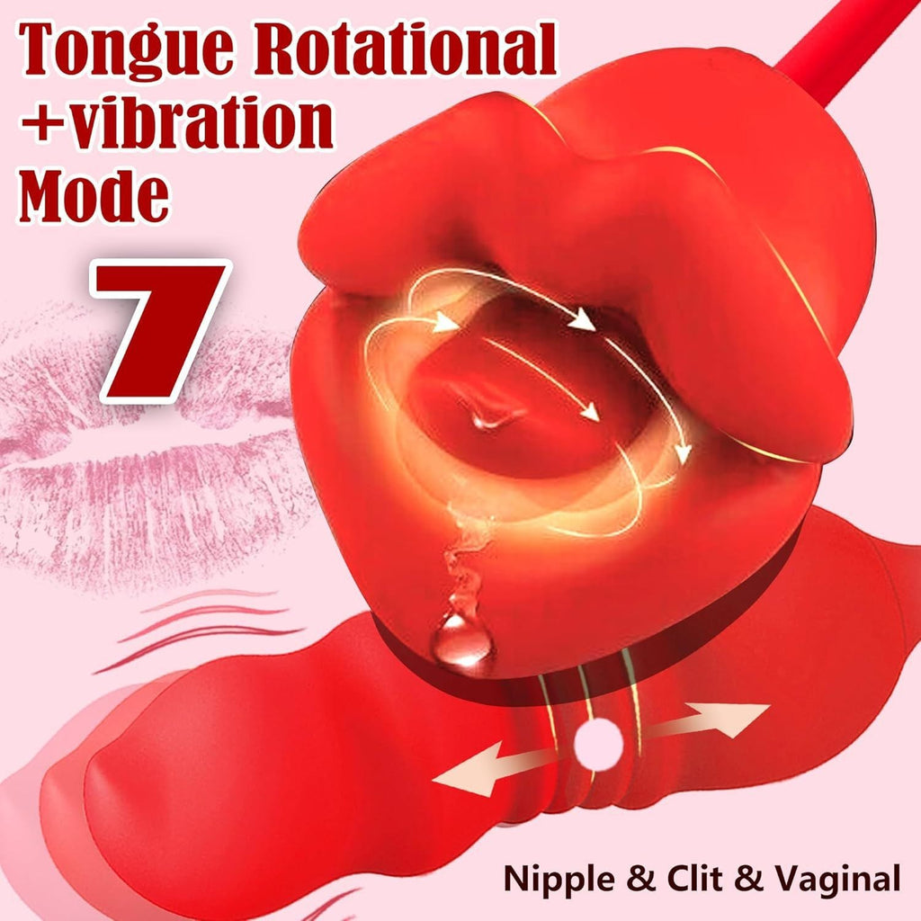Double End Dildo Thrusting Clitoral Vibrator - G-spot Clit Stimulator Oral Sex Toys for Women Gift