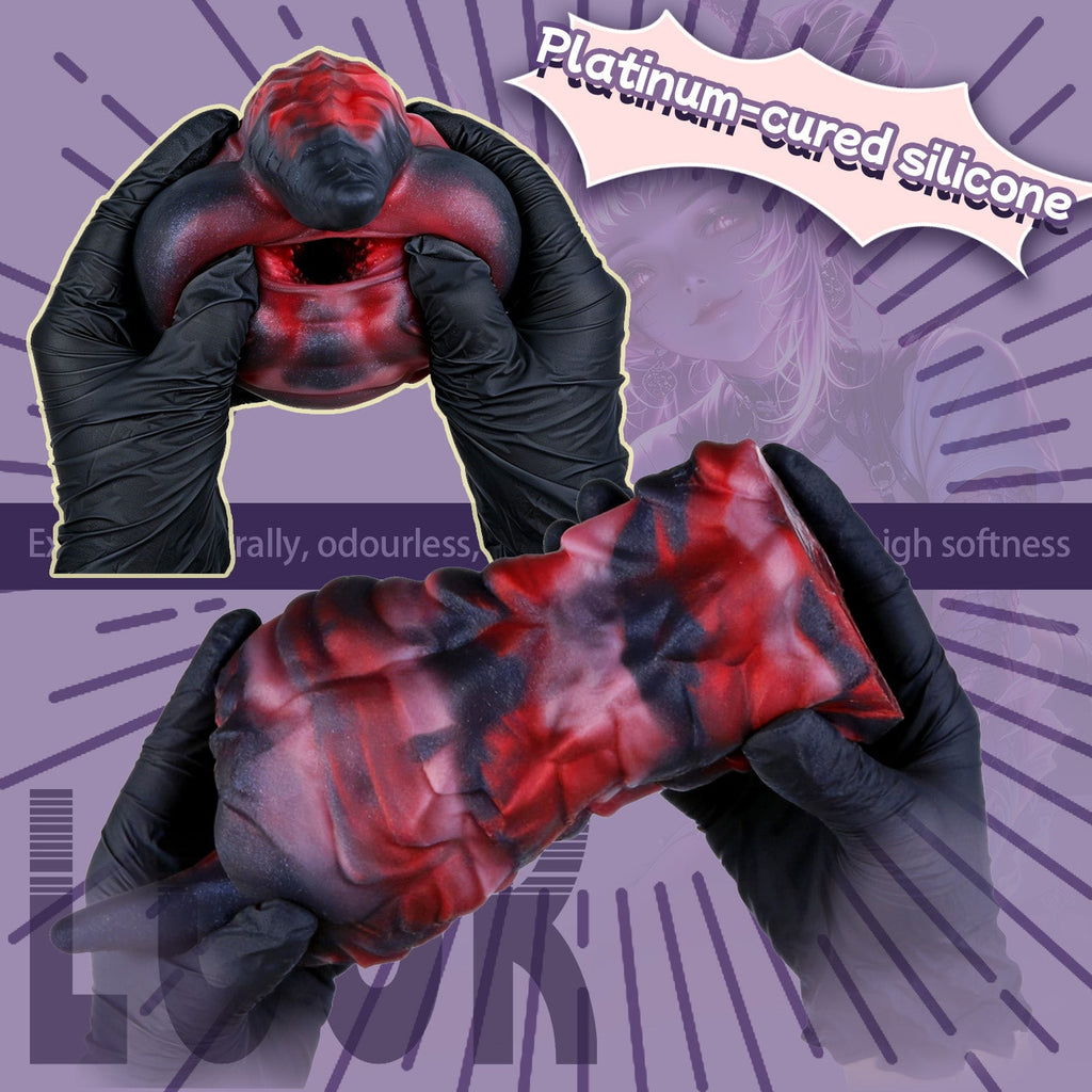 Purple Mist Silicone Dragon Pocket Pussy – Fantasy Beast Alien Masturbator for Male Sex Toys