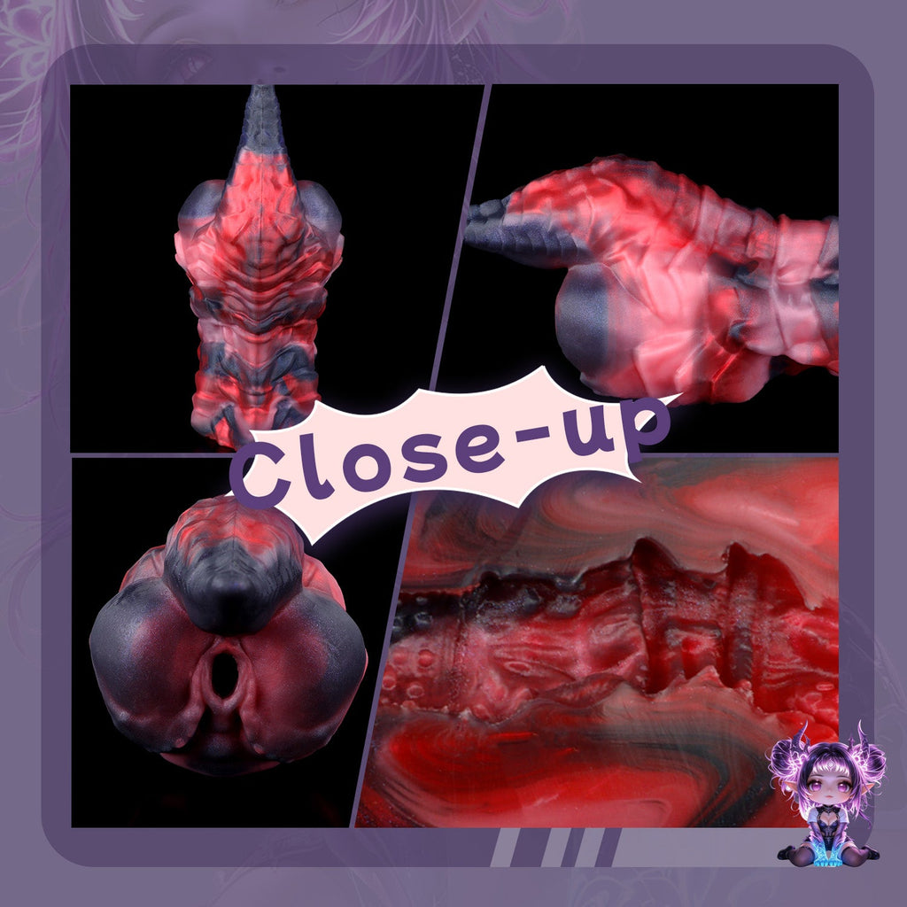 Purple Mist Silicone Dragon Pocket Pussy – Fantasy Beast Alien Masturbator for Male Sex Toys