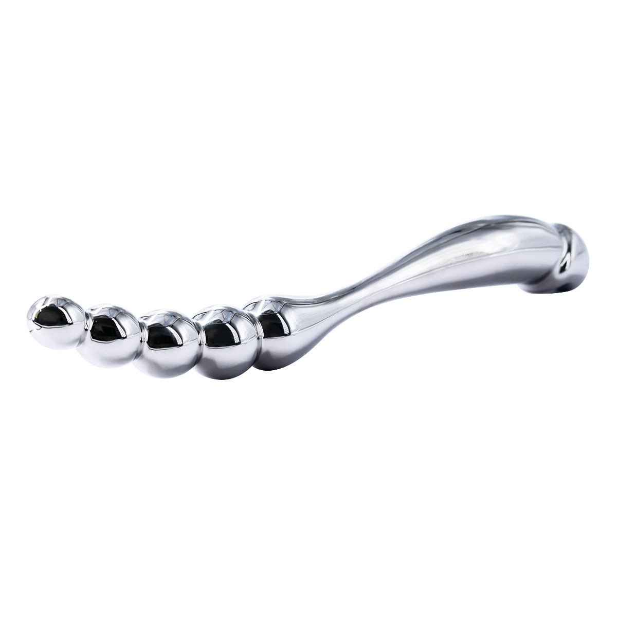 Double - Ended Stainless Steel Prostate & G - Spot Massager with 4 Beads - Tarisss Sex Toy Store