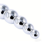 Double - Ended Stainless Steel Prostate & G - Spot Massager with 4 Beads - Tarisss Sex Toy Store
