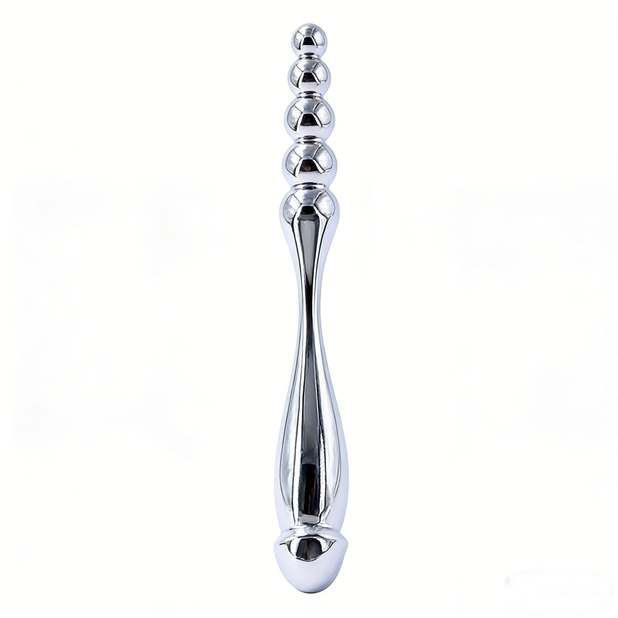 Double - Ended Stainless Steel Prostate & G - Spot Massager with 4 Beads - Tarisss Sex Toy Store