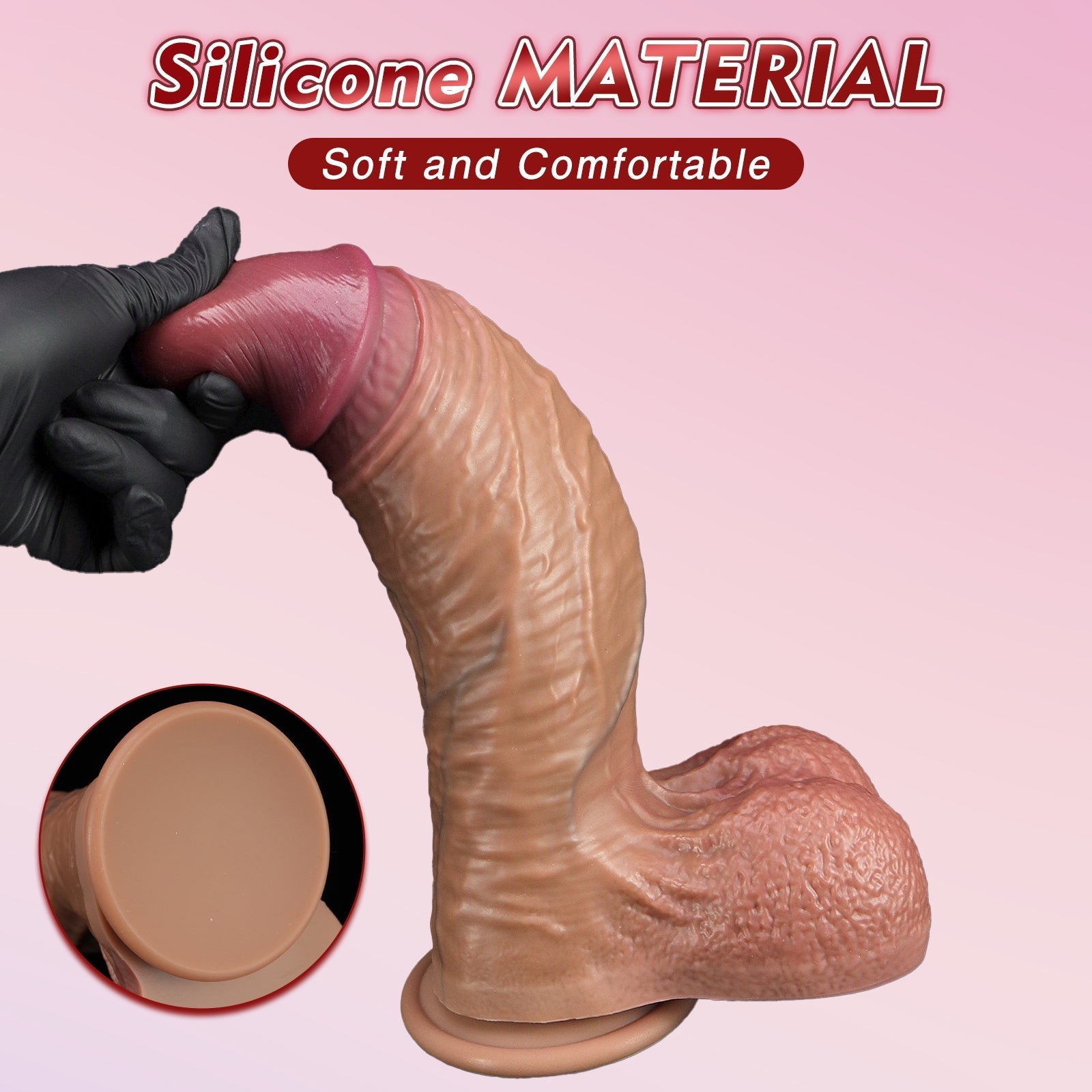 Double - layer Hardness Silicone Fantasy Anal Dildo with Strong Suction Cups - Tarisss Sex Toy Store