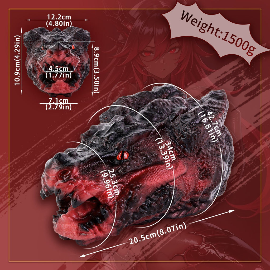 Dragon Head Fantasy Dildo with Realistic Texture - Tarisss Sex Toy Store