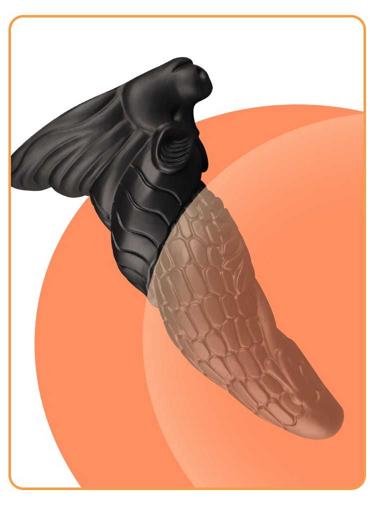 Dragon-Scale Fantasy Dildo – Soft Silicone Spiral Design with Suction Base - Tarisss Sex Toy Store