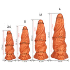 Dragon-Scale Fantasy Dildo – Soft Silicone Spiral Design with Suction Base - Tarisss Sex Toy Store