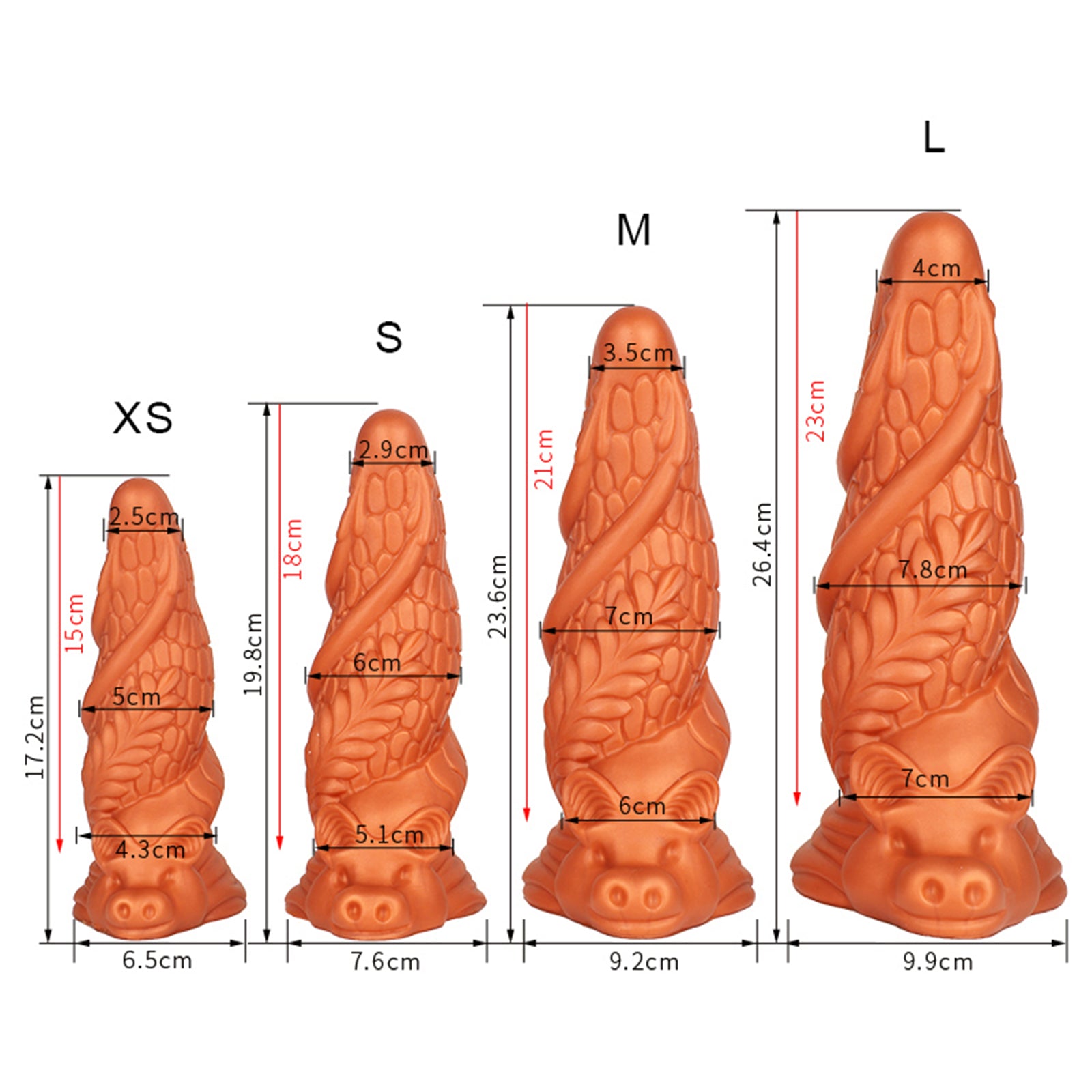 Dragon-Scale Fantasy Dildo – Soft Silicone Spiral Design with Suction Base - Tarisss Sex Toy Store
