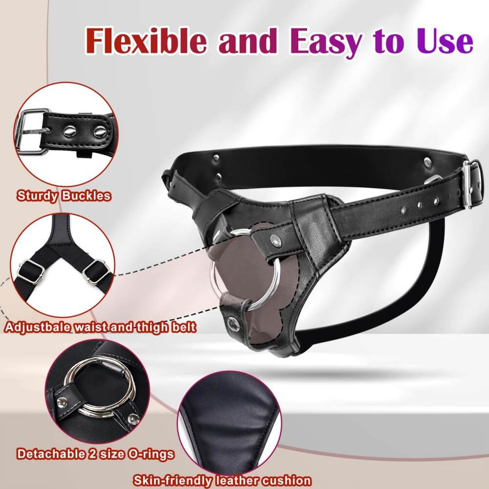Draven - Leather Strap On Harness