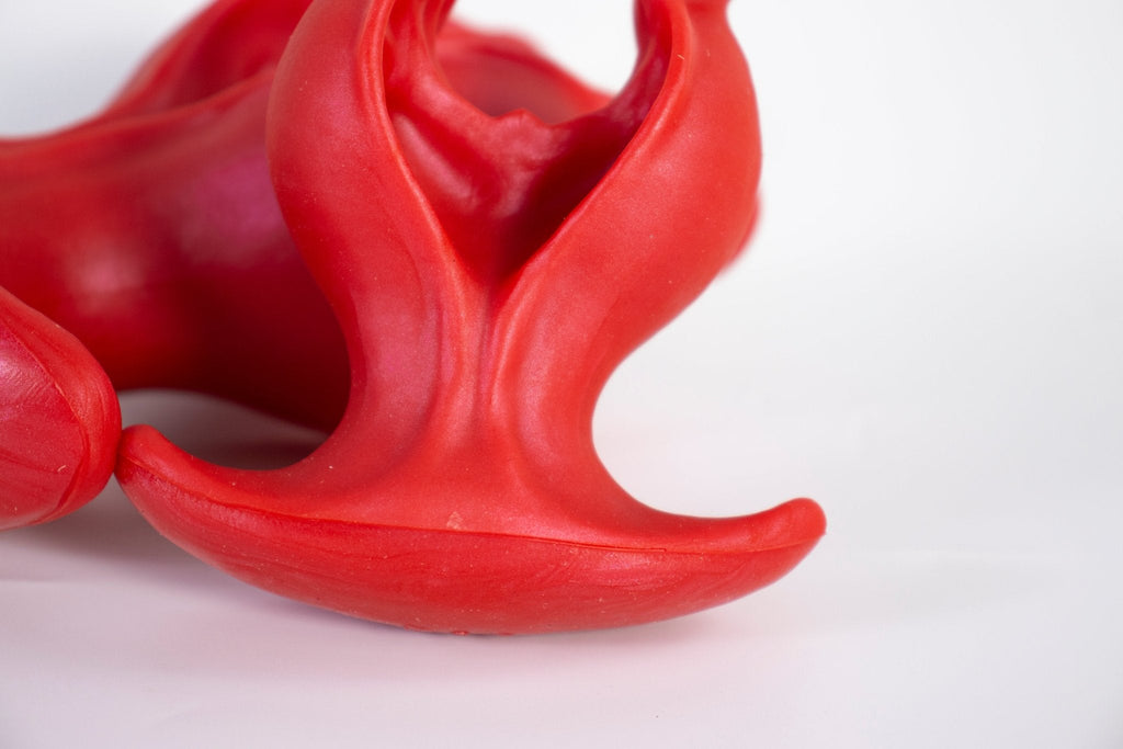 Dual - Arm Textured Silicone Anal Plug with Suction Base - Tarisss Sex Toy Store