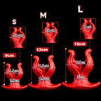 Dual - Arm Textured Silicone Anal Plug with Suction Base - Tarisss Sex Toy Store