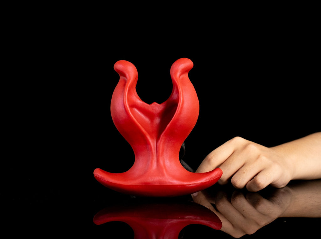 Dual - Arm Textured Silicone Anal Plug with Suction Base - Tarisss Sex Toy Store