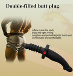 Dual - Ended Inflatable Anal Plug & Prostate Massager - Tarisss Sex Toy Store