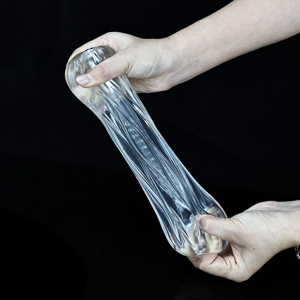 Dual - Sided Transparent Silicone Masturbator Cup - Tarisss Sex Toy Store