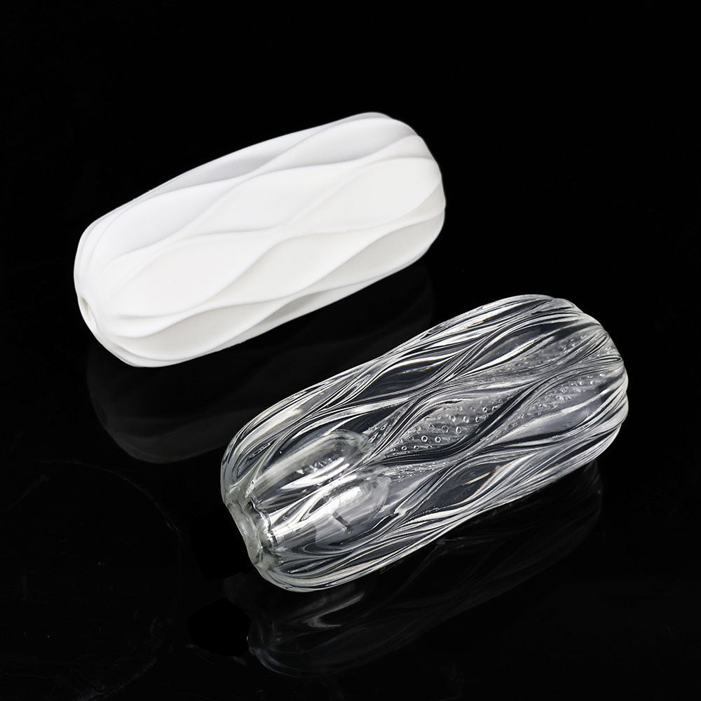 Dual - Sided Transparent Silicone Masturbator Cup - Tarisss Sex Toy Store