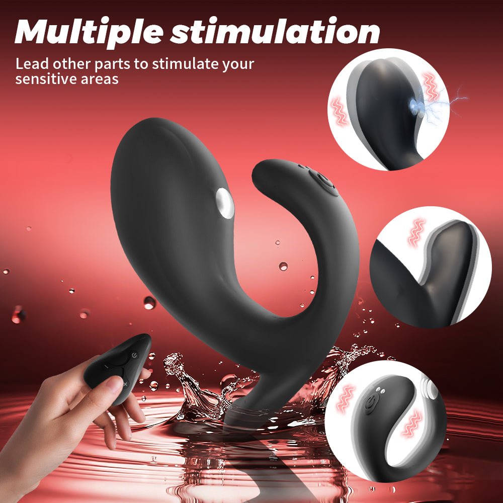 Dual - Stimulation Prostate Massager with Perineum Arm - Tarisss Sex Toy Store