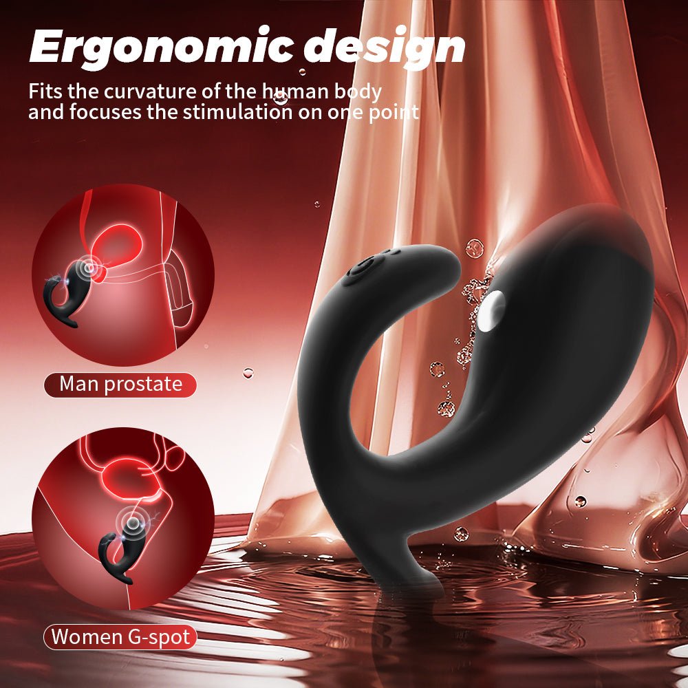 Dual - Stimulation Prostate Massager with Perineum Arm - Tarisss Sex Toy Store