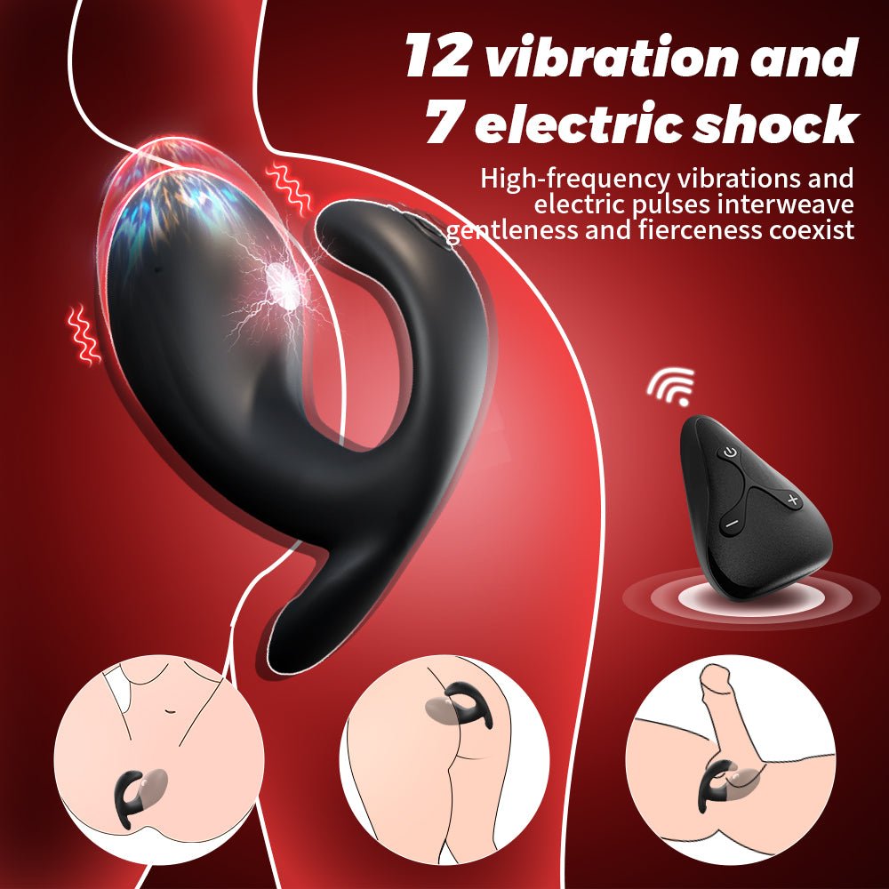 Dual - Stimulation Prostate Massager with Perineum Arm - Tarisss Sex Toy Store