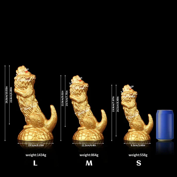 Gold Lion Dildo – Luxury Fantasy Animal-Inspired Silicone Dildo