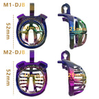 Gradient Gunmetal & Rose Gold Short Resin Chastity Cage – Breathable Design