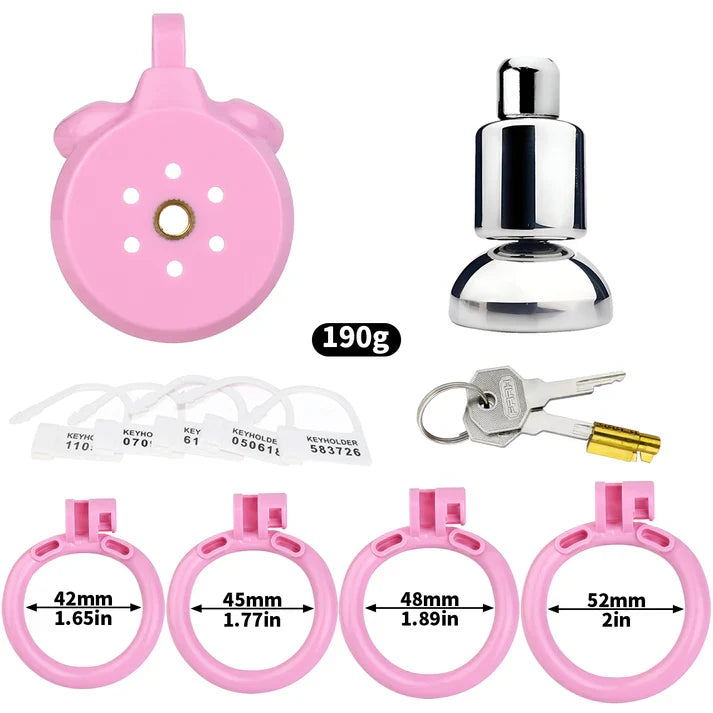 Silicone Dildo Attachment for Chastity Cage | M6 Mount