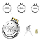 Heart Pattern Flat Metal Chastity Cage – Love-Inspired Design with Engraved Hearts