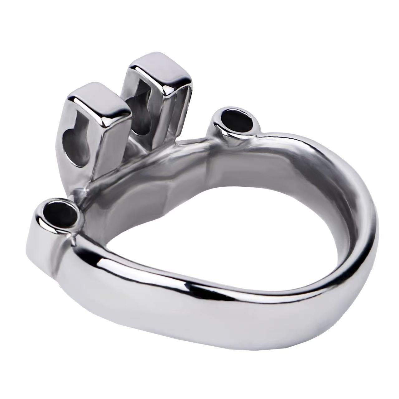 Metal Male Chastity Cage with Interchangeable Ring Attachments K16