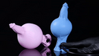 Locking Inflatable Anal Expander Silicone Textured Fantasy Butt Plug