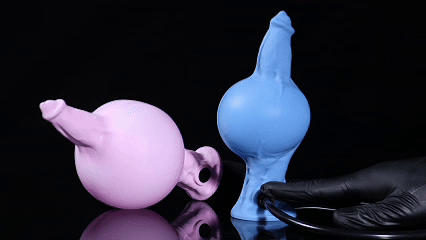 Locking Inflatable Anal Expander Silicone Textured Fantasy Butt Plug