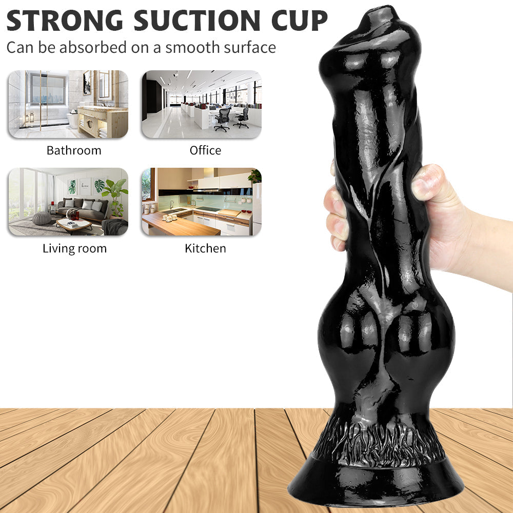 Big Dog Dildo Butt Plug - Silicone Realistic Animal Dildos Strong Suction Cup Anal Toys