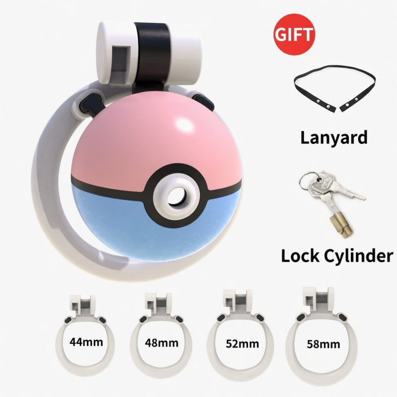 Spherical Capture-Style Chastity Cage – Portable Resin Male Chastity Device with Secure Lock