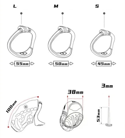 Electric Shock Resin Cock Cage with Remote Control