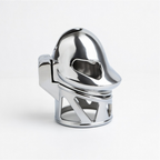 No Ball Ring Chastity Cage – Stainless Steel Lock, 9 Size Glans Fit, Discreet Wear