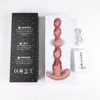 Electric Beaded Anal Plug with Realistic Head Design & Textured Silicone Shaft - Tarisss Sex Toy Store