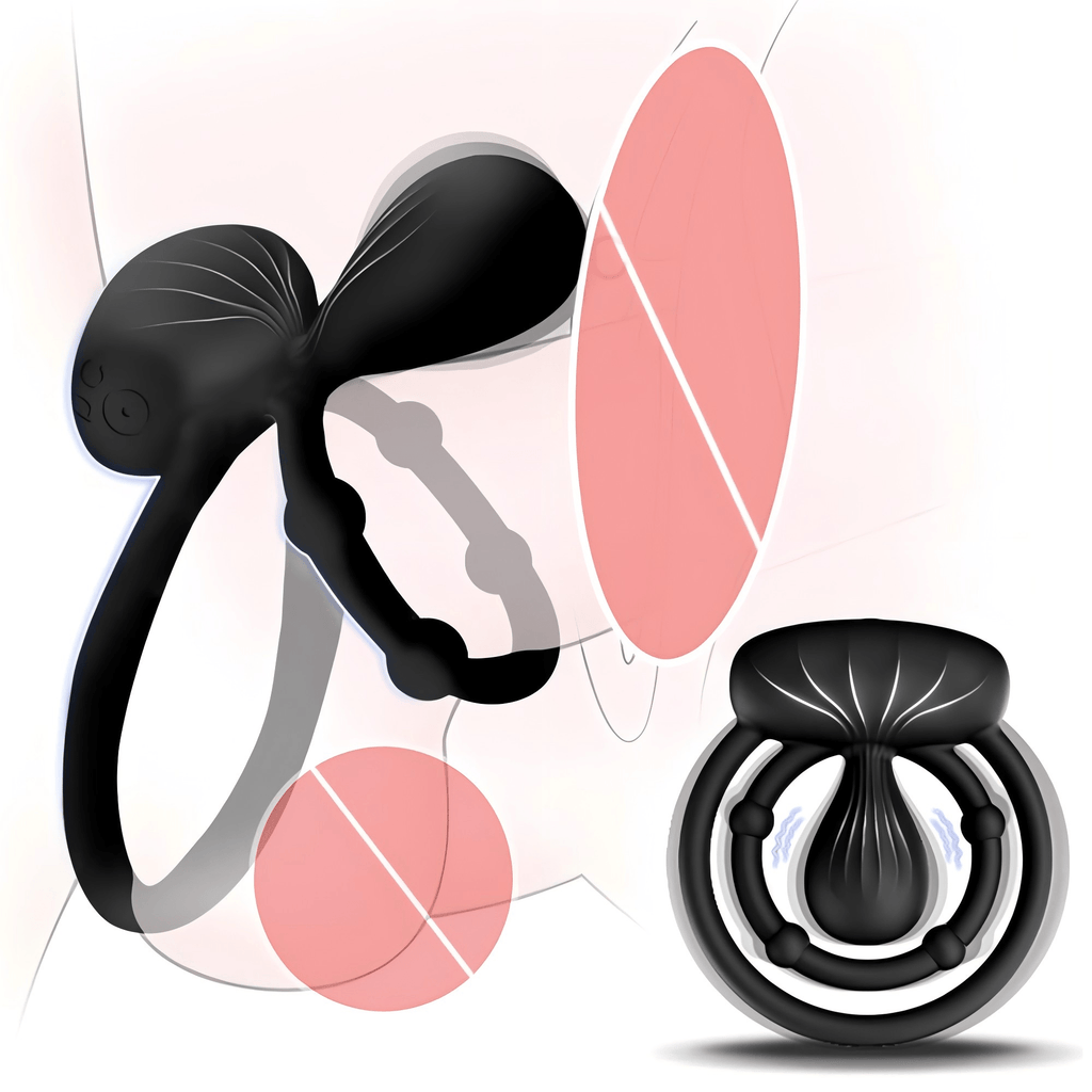 Electric penile ring double ring 10 - level vibration mode - Tarisss Sex Toy Store