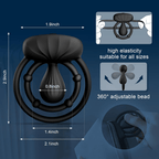 Electric penile ring double ring 10 - level vibration mode - Tarisss Sex Toy Store
